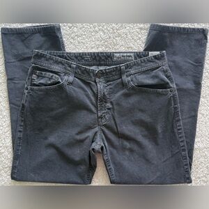 EUC⚡️AG Adriano Goldschmied Graduate Corduroy Pants Gray 33R x 28 Tailored Fit